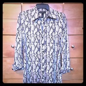 Shirt dress, Size Med, Snake skin print